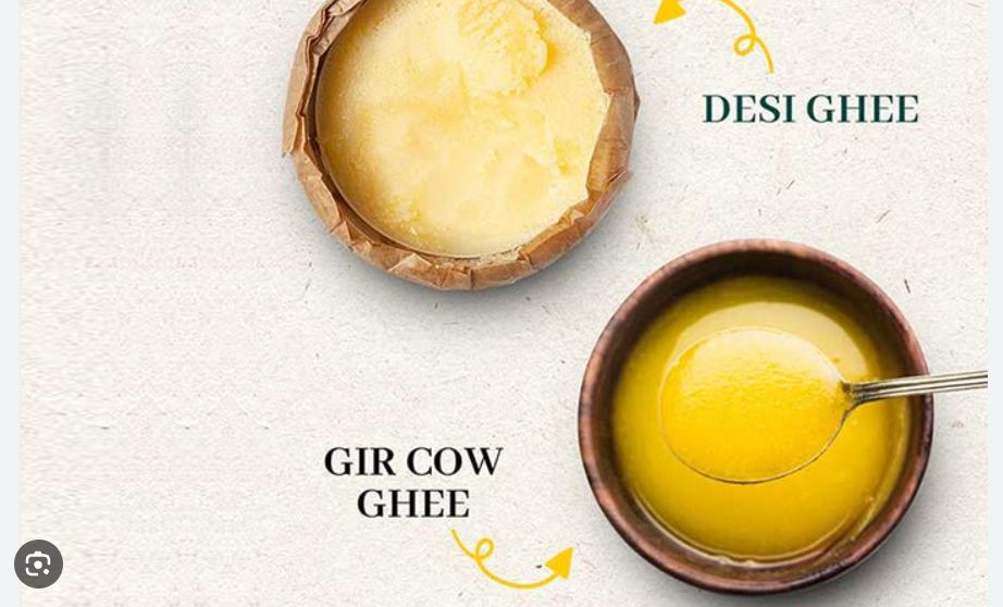 Golden homemade ghee in a glass jar